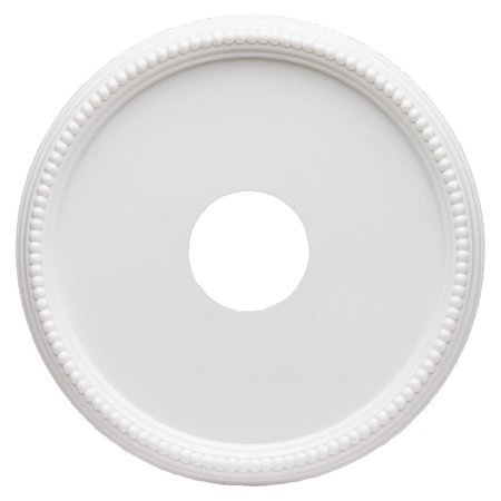 WESTINGHOUSE Ceiling Medallion 15.75In Round Beaded Molded Plastic White Finish 7773300